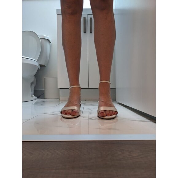 Loeffler Randall Alice Cream Satin Sandal 8.5 - Picture 11 of 13